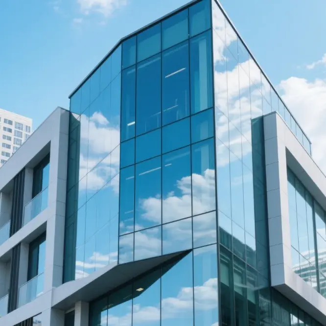 Herdet glass for gardinvegger